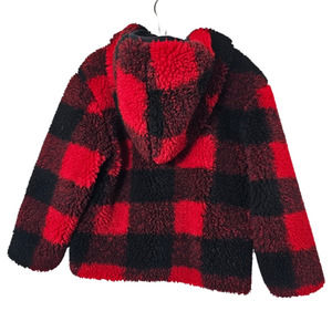 H&M Buffalo-check Teddy Jacket 4-6 years 3/4T